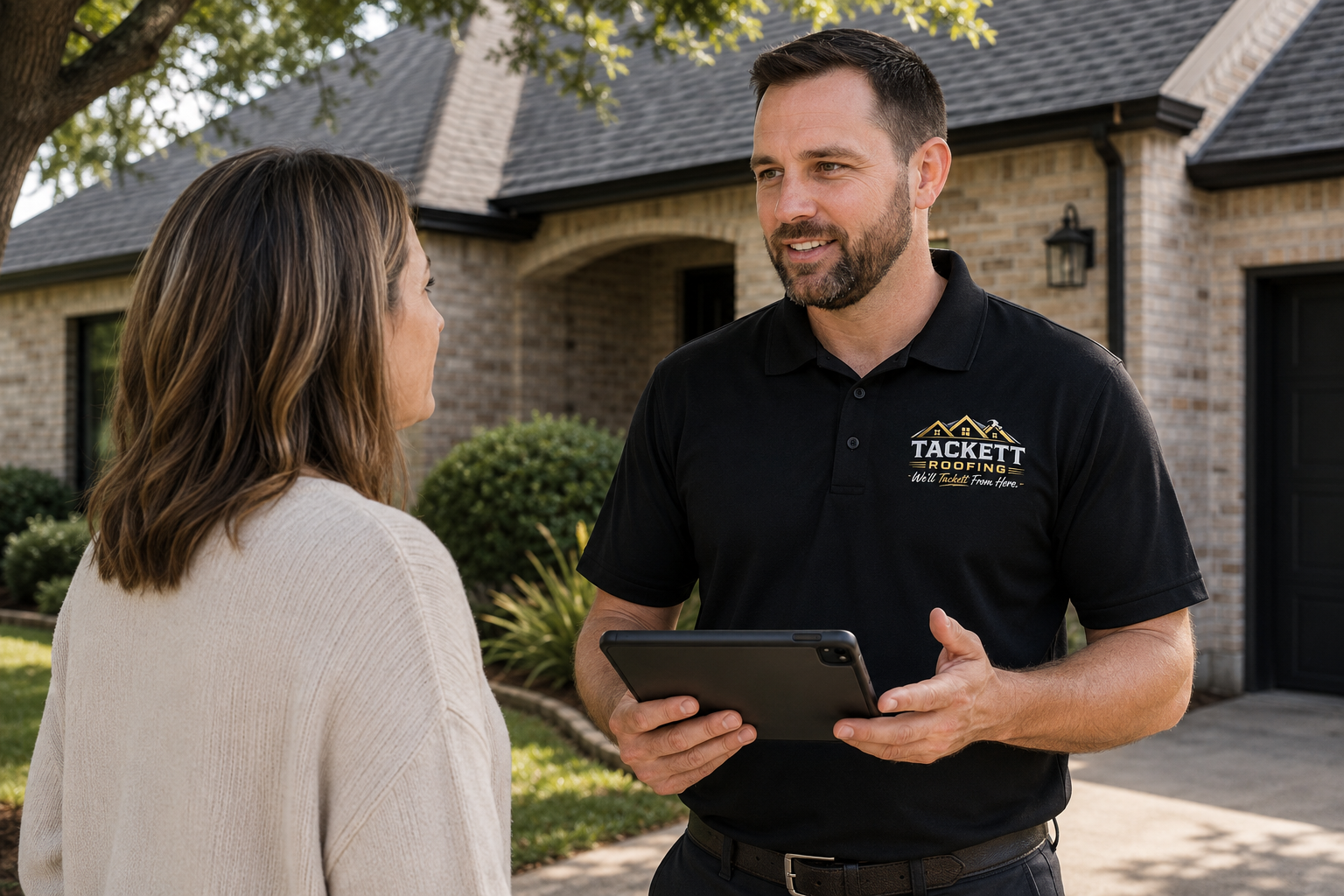 Roofing professionals representing Tackett Roofing services