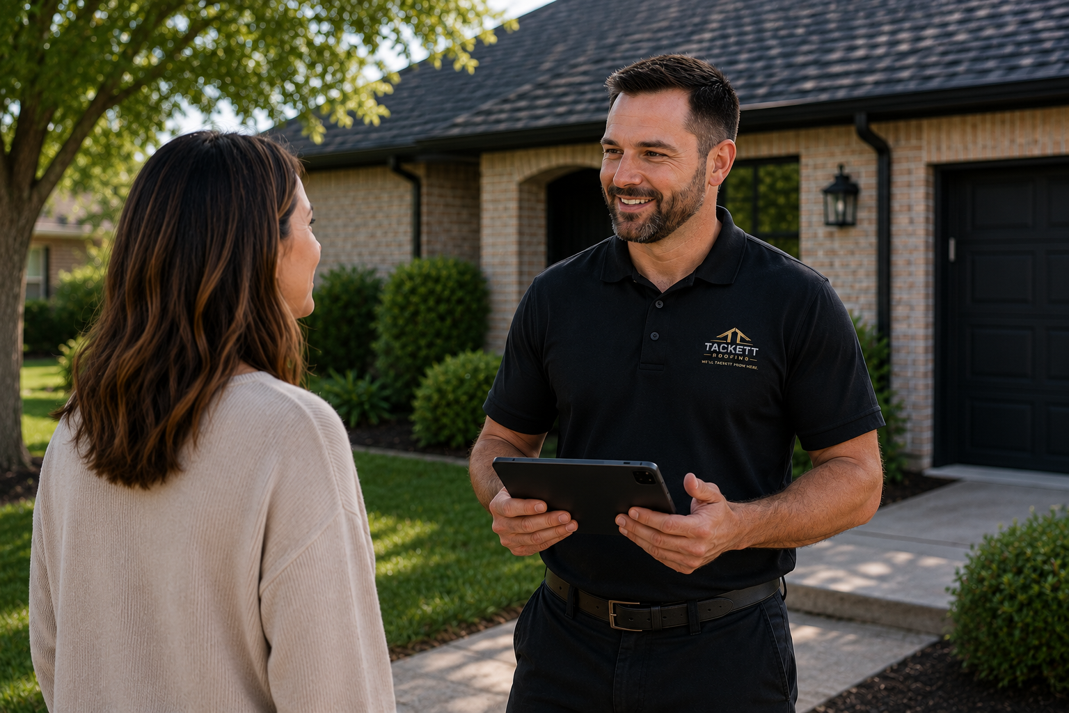 Tackett Roofing call to action photo