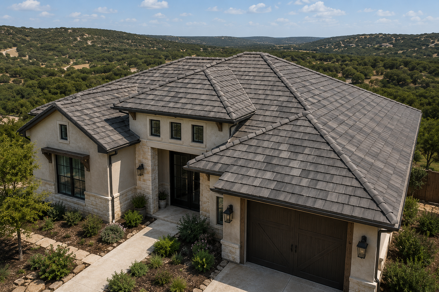 Tile roof detail